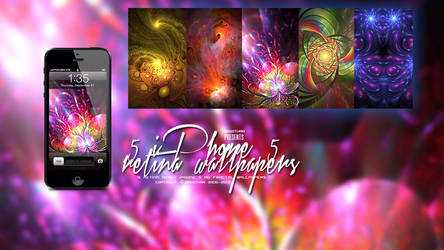 Fractal iPhone 5 Retina Wallpapers Pack
