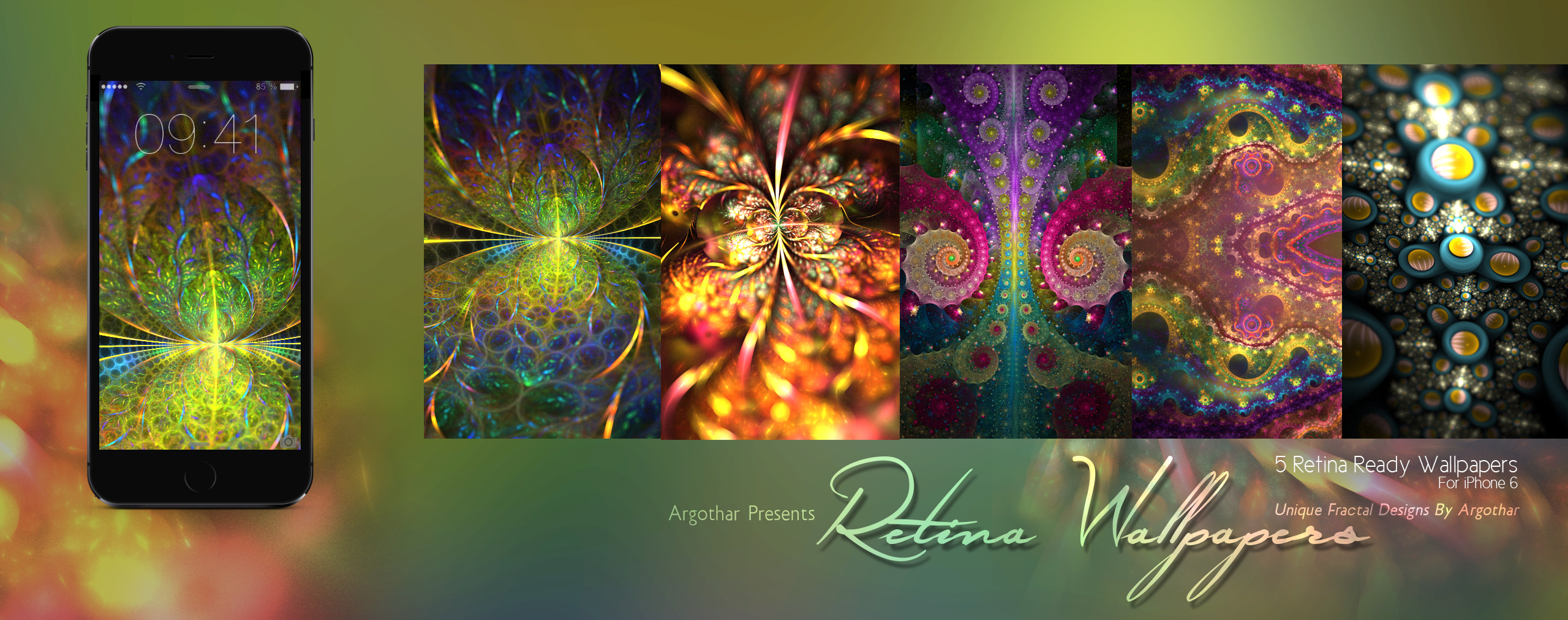 Fractal iPhone 6 Retina Wallpapers Pack