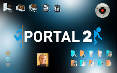 Portal 2 Windows 7 icon sound theme pack