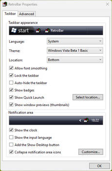 Vista Beta 1 Aero for RetroBar