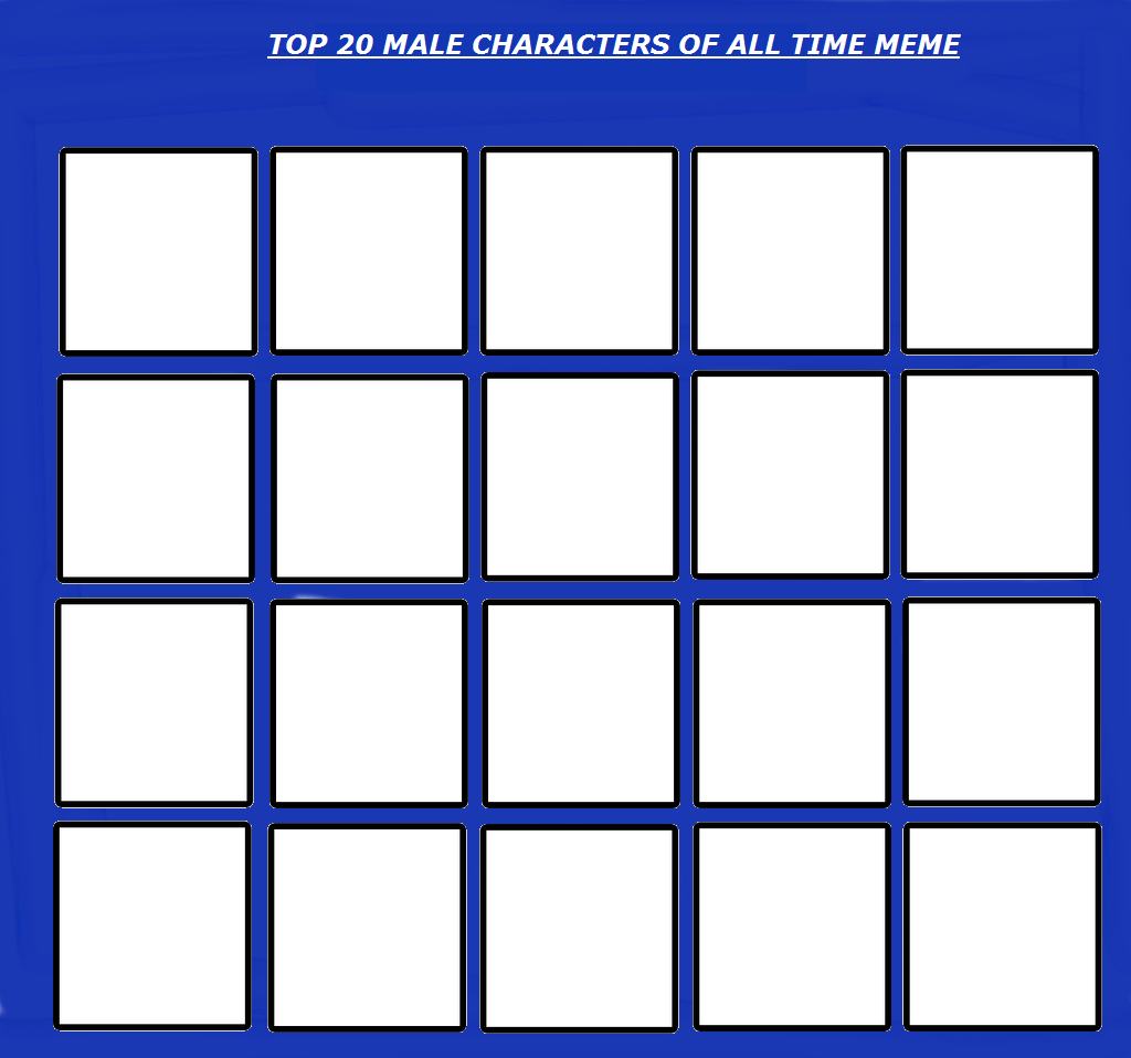 Top 20 Male Characters Meme