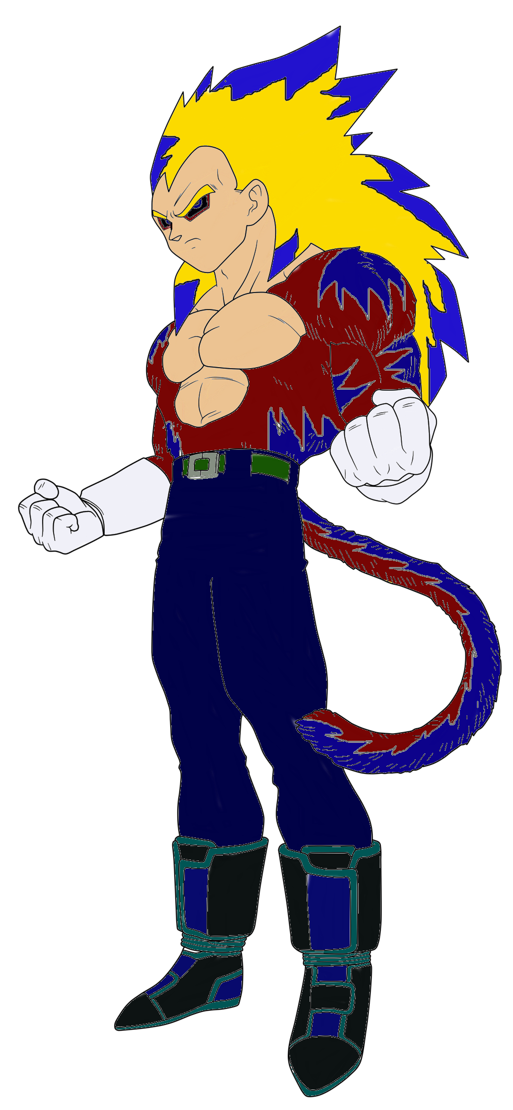 SSJ4 Fused With SSGSS Vegeta by WOLFBLADE111 on DeviantArt