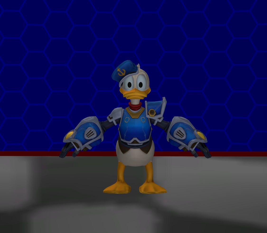 3D Donald Duck Character T-Pose model