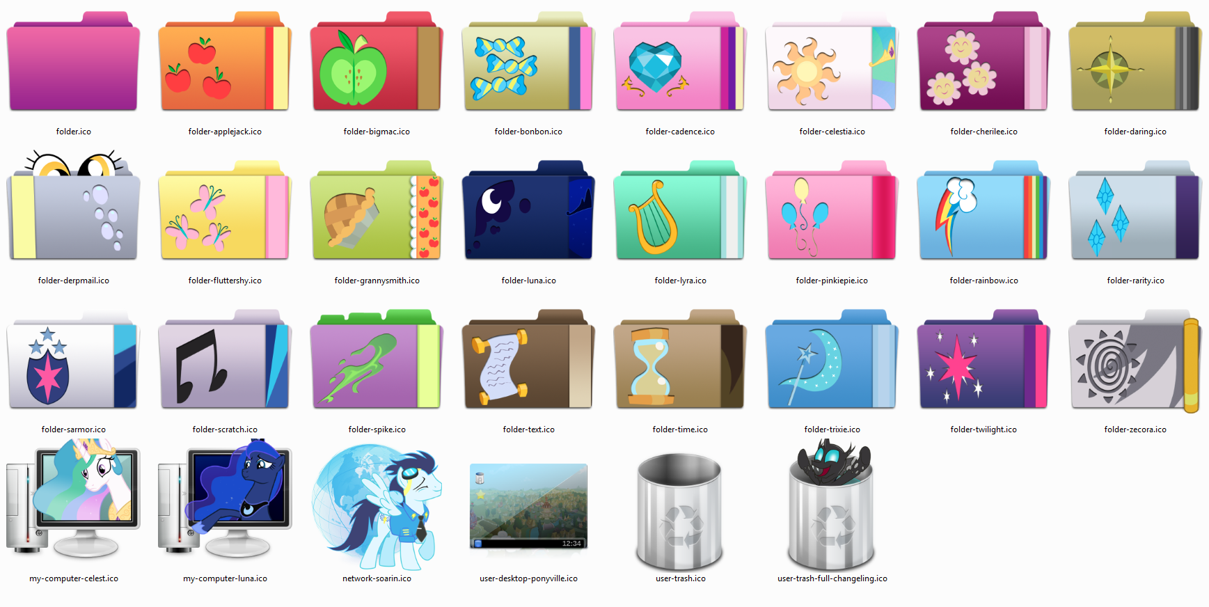 Pony Places Icons for Windows, Mac, Linux (v0.9)