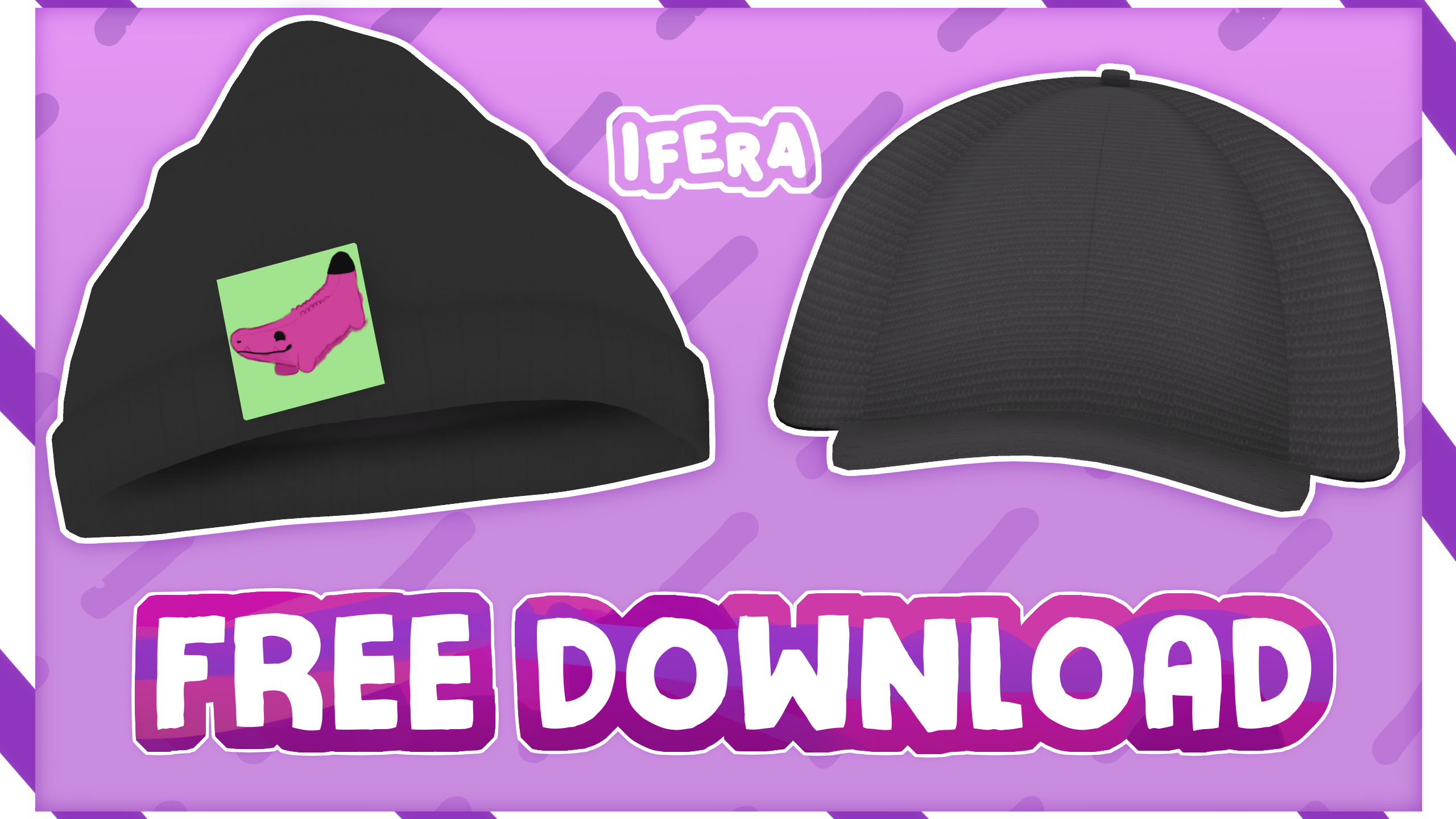 Hat Pack FREE DOWNLOAD Beanie + Cap Ifera9 on DeviantArt