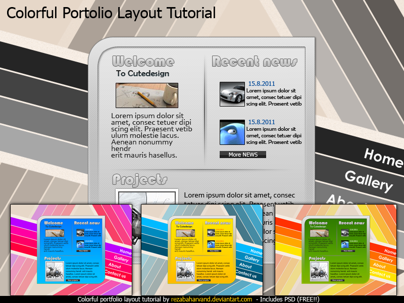 Colorful Portfolio Layout