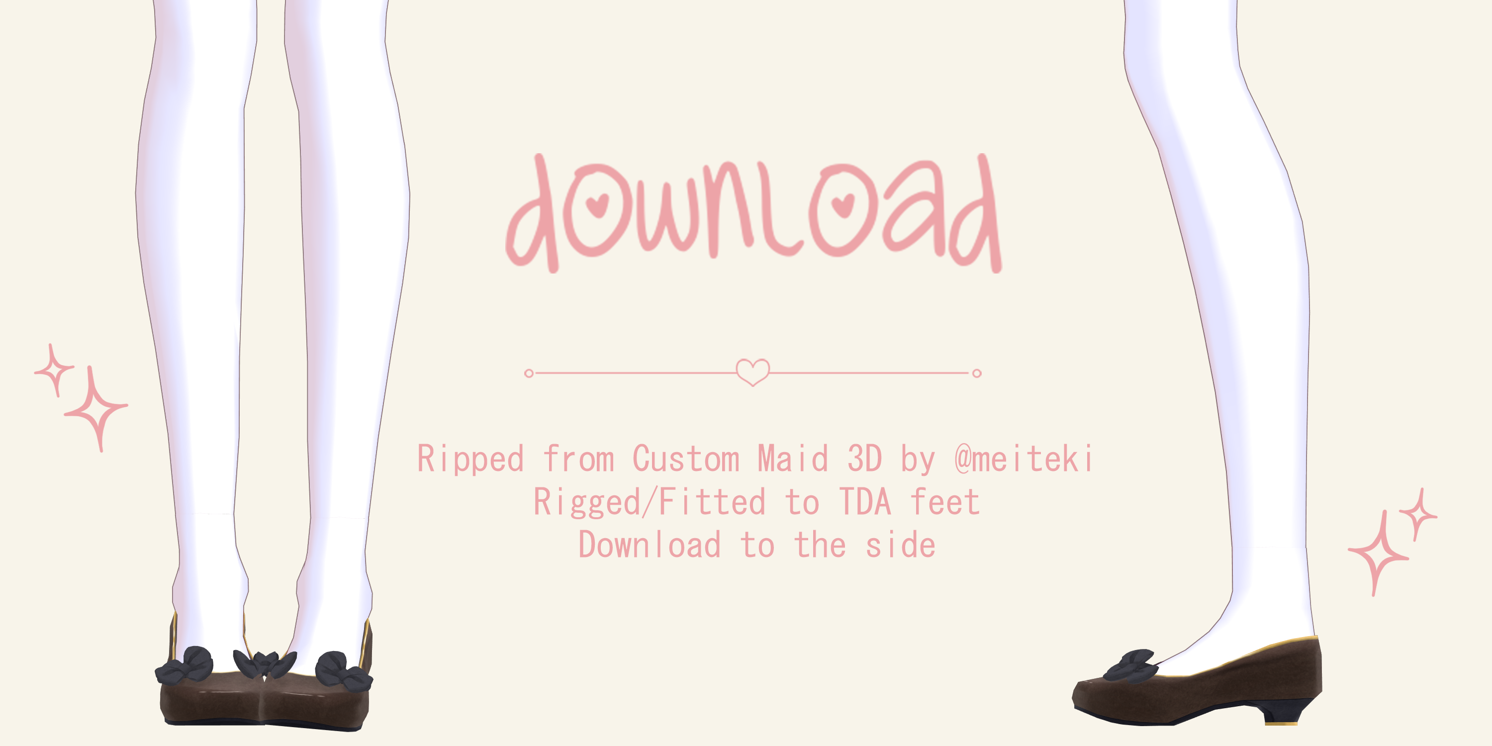 [CM3D2 MMD] Waitress Heels DL