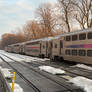 NJT 4503 Slowly Passing Through Ho-Ho-Kus Station