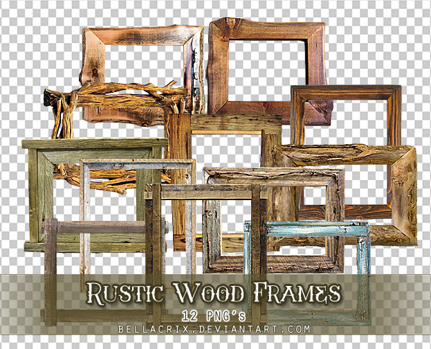 Rustic Wood Frames PNGs