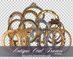 Antique Oval Frames PNGs