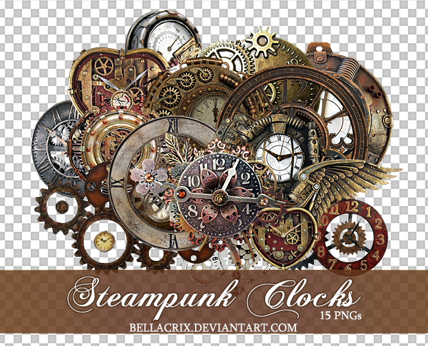 Steampunk Clocks 2 PNGs