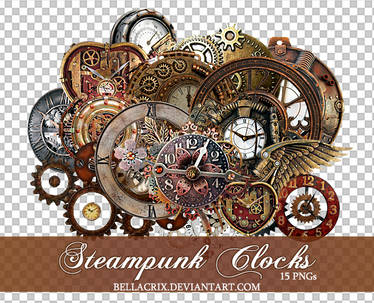 Steampunk Clocks 2 PNGs