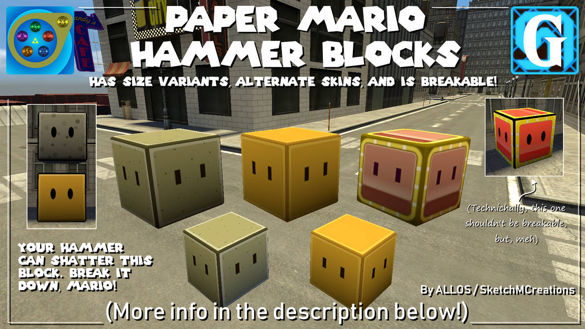 Model Hammer Blocks (Paper Mario) by SecminourTheThird on DeviantArt