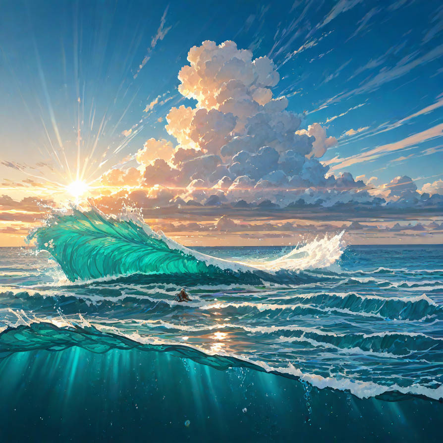 Ocean Waves At Sun Set by JamalFF13 on DeviantArt