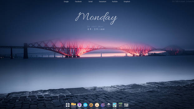 Windows 10 With Rainmeter And Nexus Dock