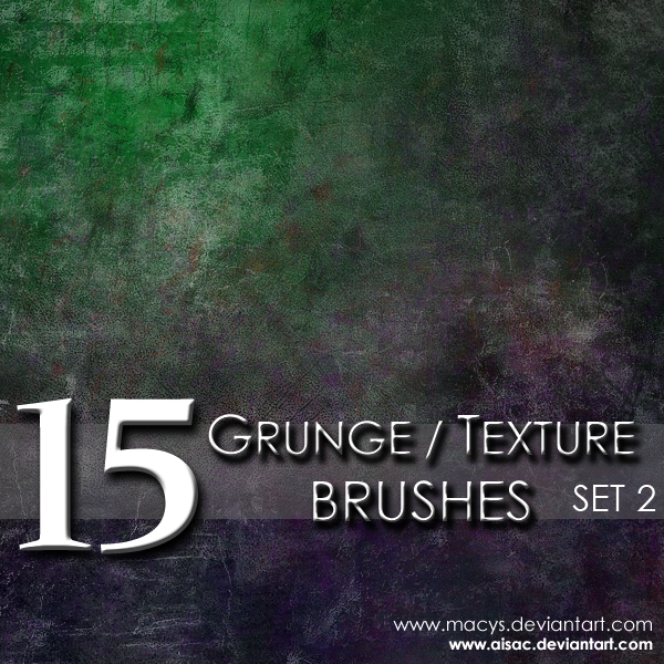 Grunge and Texture Brushes 2 by AiSac