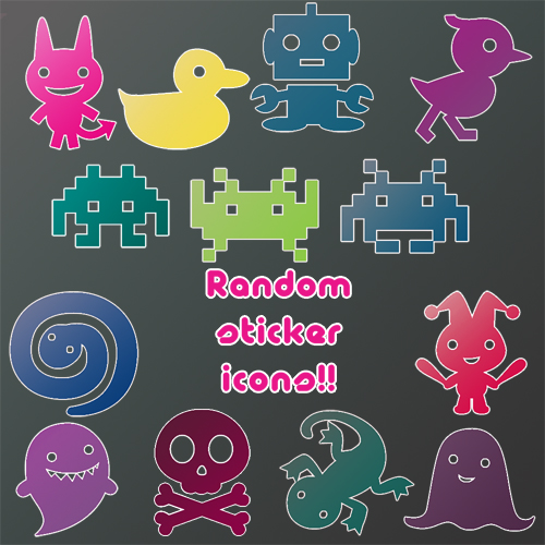 Random sticker icons