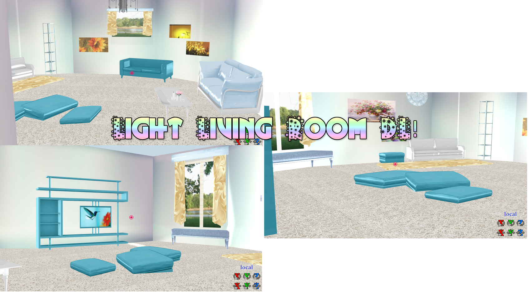 [MMD Room] Light Living Room DL