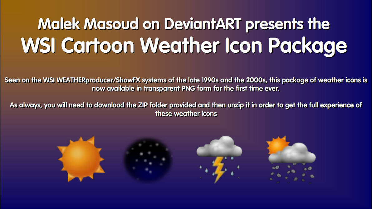 WSI Cartoon Weather Icons by MalekMasoud on DeviantArt