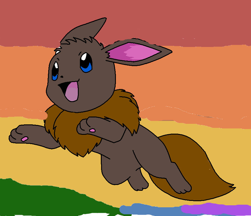 Rainbow Eevee!! by Stormwillow1126 on DeviantArt