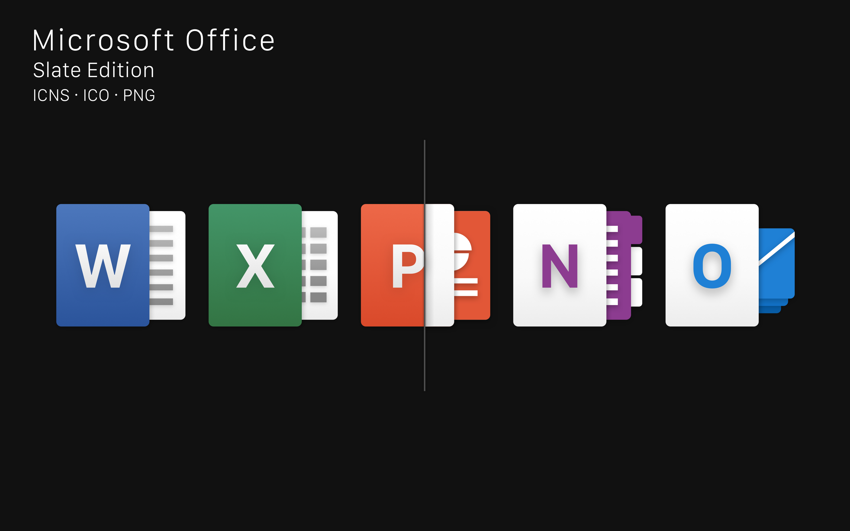 Microsoft Office - Icons - Slate Edition