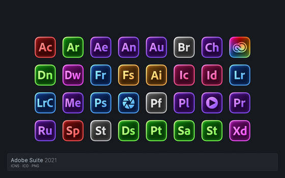 Adobe Suite - Icons - 2021