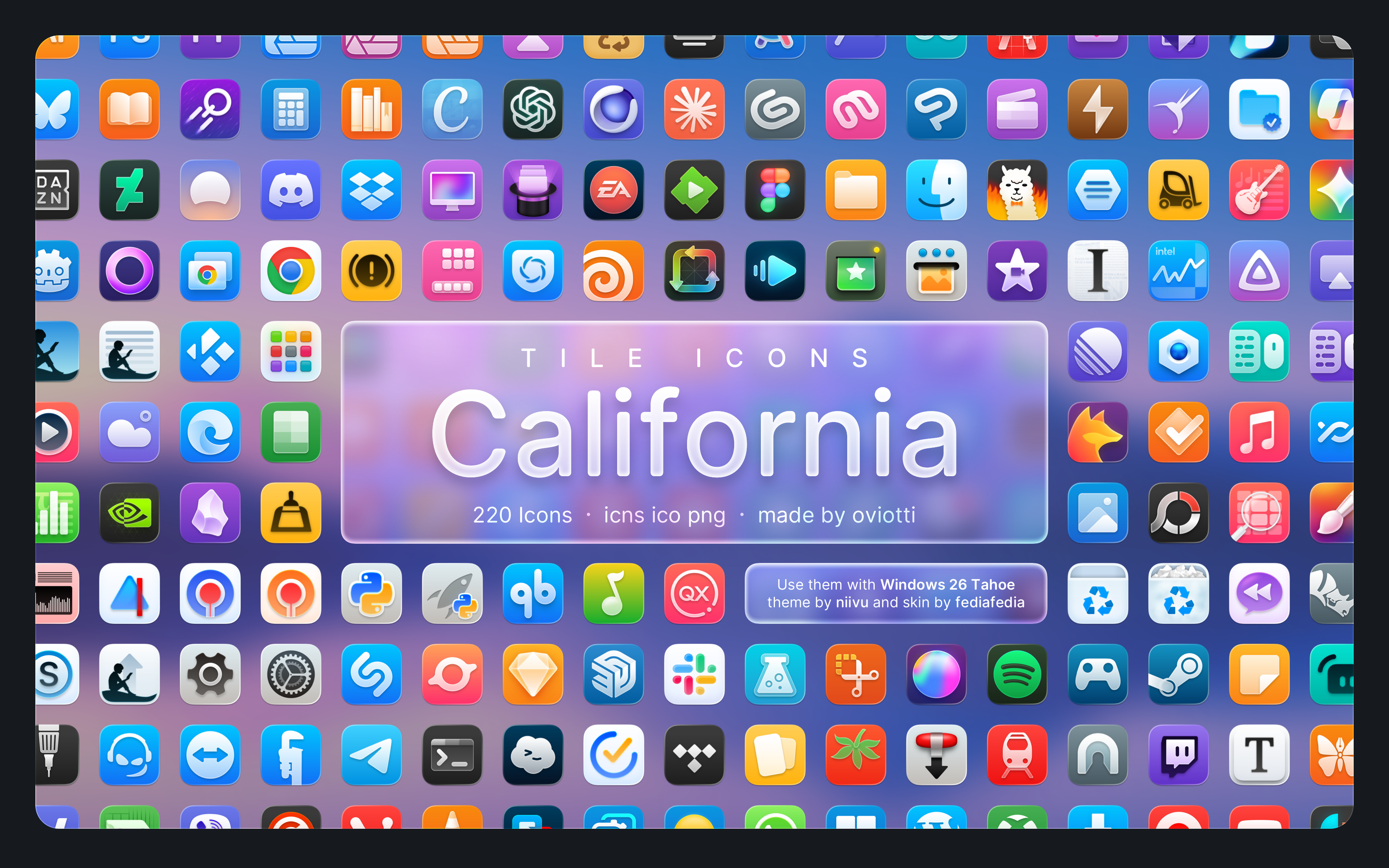 Tile Icons California - Iconpack
