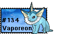 Pokemon X/Y Stamp: Vaporeon by DreamCrystalArt
