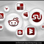 108 Red Pearl Soc. Media Icons