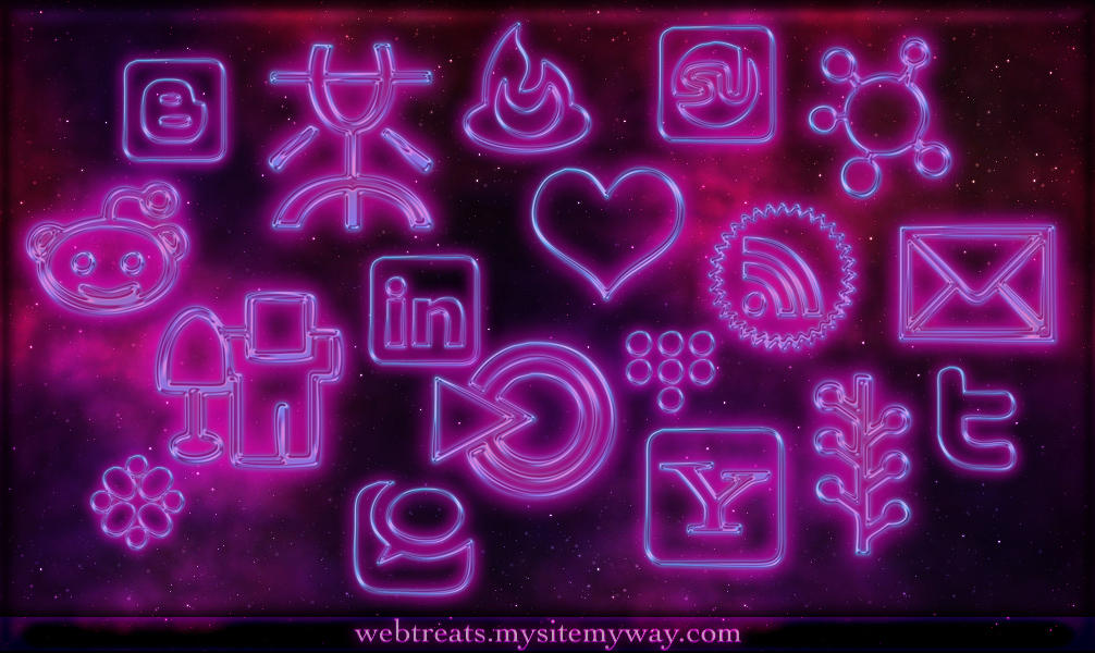 Glowing Purple Neon Icons By WebTreatsETC On DeviantArt