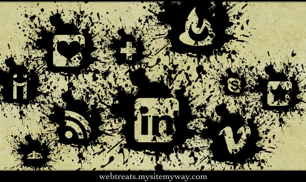 Black Paint Splatter Icons