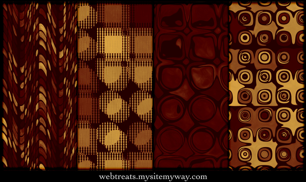 Golden Red Retro Patterns by WebTreatsETC on DeviantArt