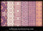 Playful Lavender Peach Pattern by WebTreatsETC