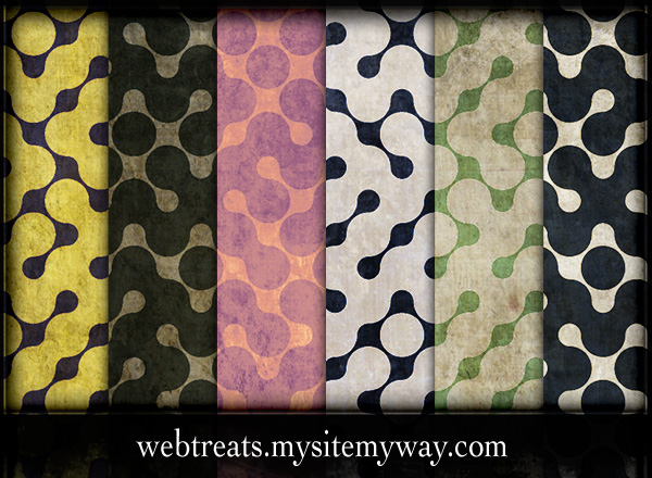 Retro Grunge Maze Patterns by WebTreatsETC