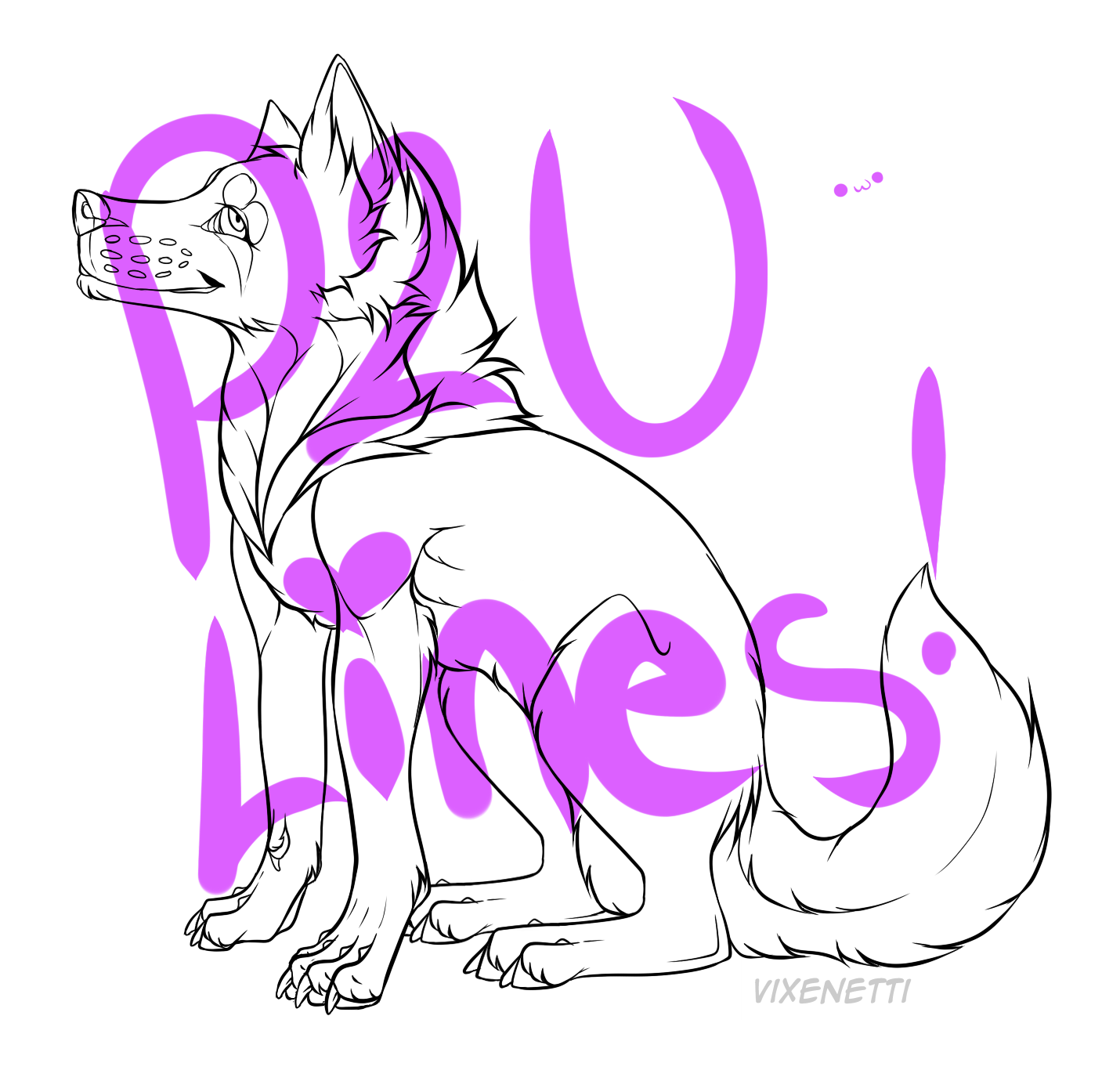 Wolf Lineart by vixenetti on DeviantArt