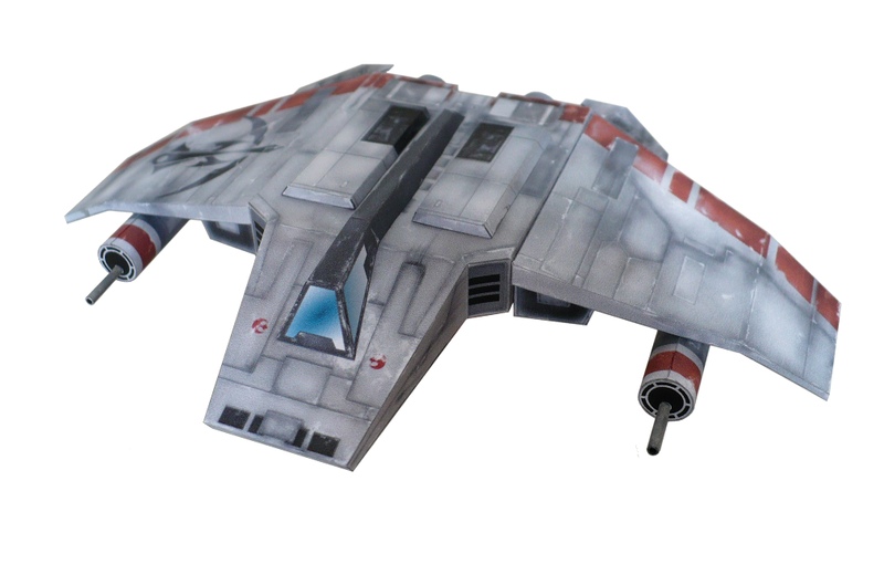 V-Wing paper model template