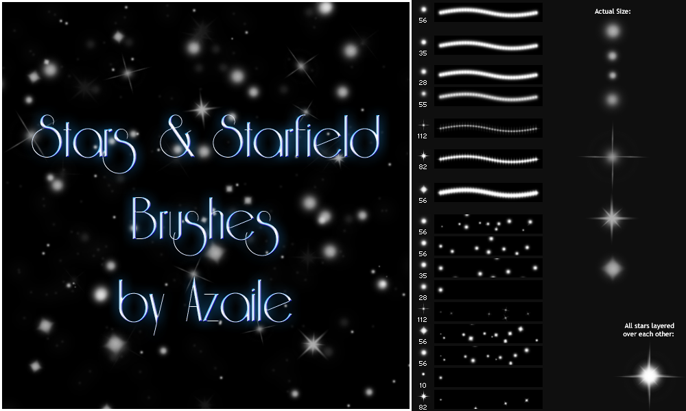Stars + Starfield Brushes by Azaile on DeviantArt