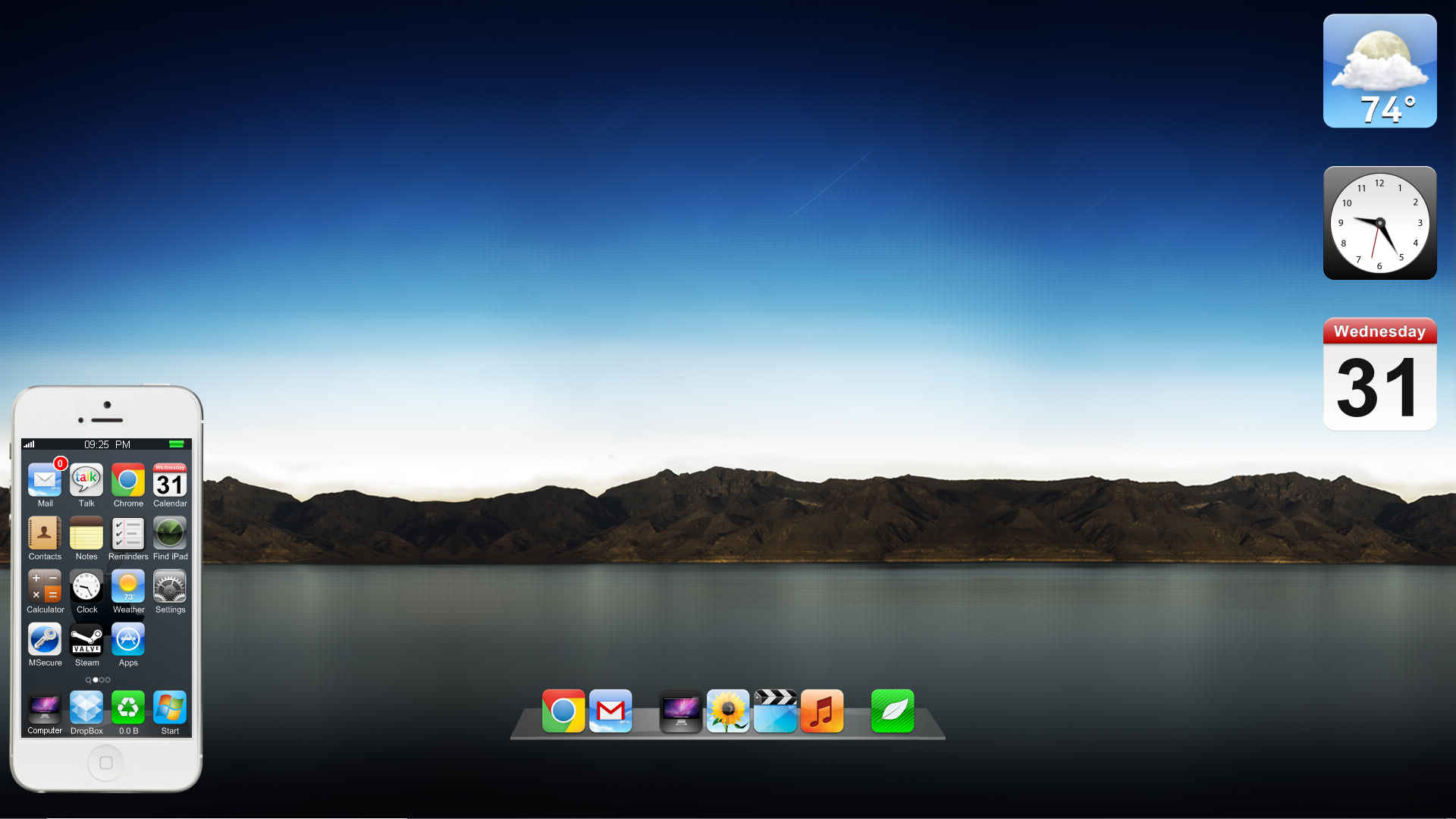 iPhone5 Rainmeter by Scarupstate on DeviantArt