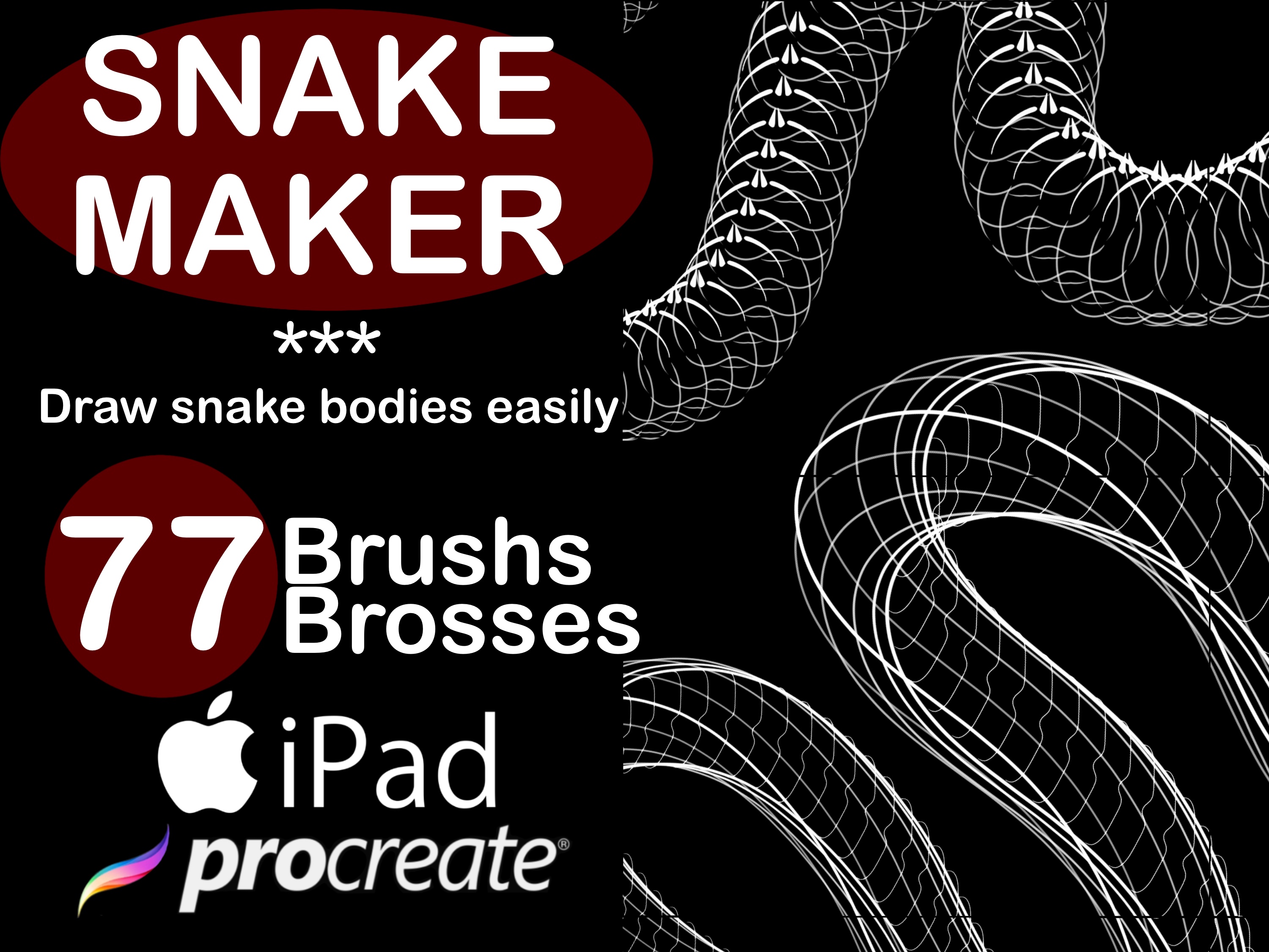 free snake brushes procreate