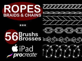 Procreate Ropes Braids Chains Brush Set