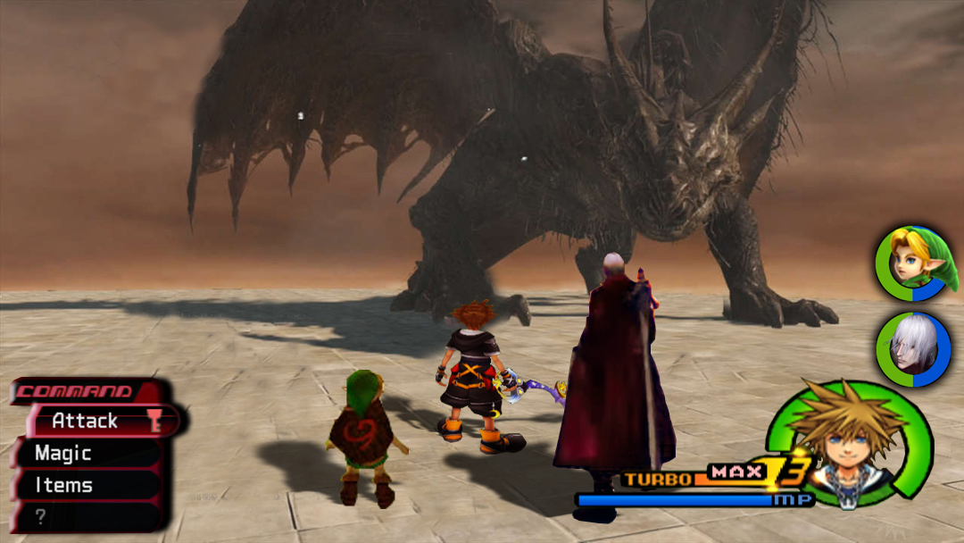 Kingdom Hearts - Ancient Dragon Battle