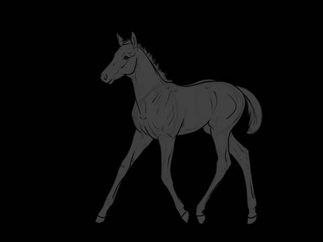 TB Lineart for Use 4 - Foal