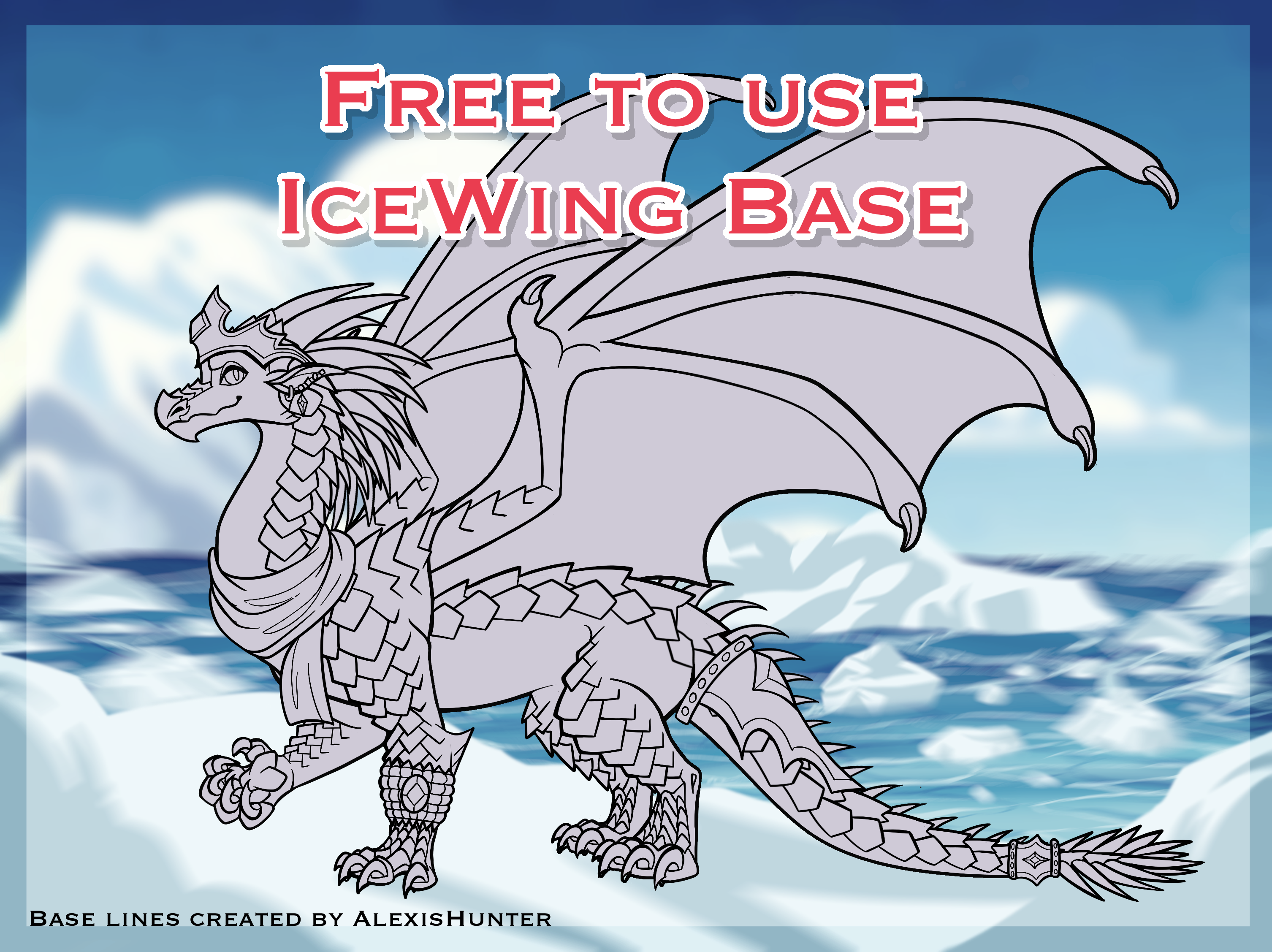 Wings Of Fire IceWing Base Free To Use F2U by AlexisHunter on DeviantArt