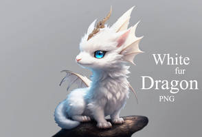 E-E white fur dragon