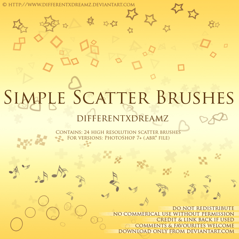 Simple Scatter Brushes by differentxdreamz
