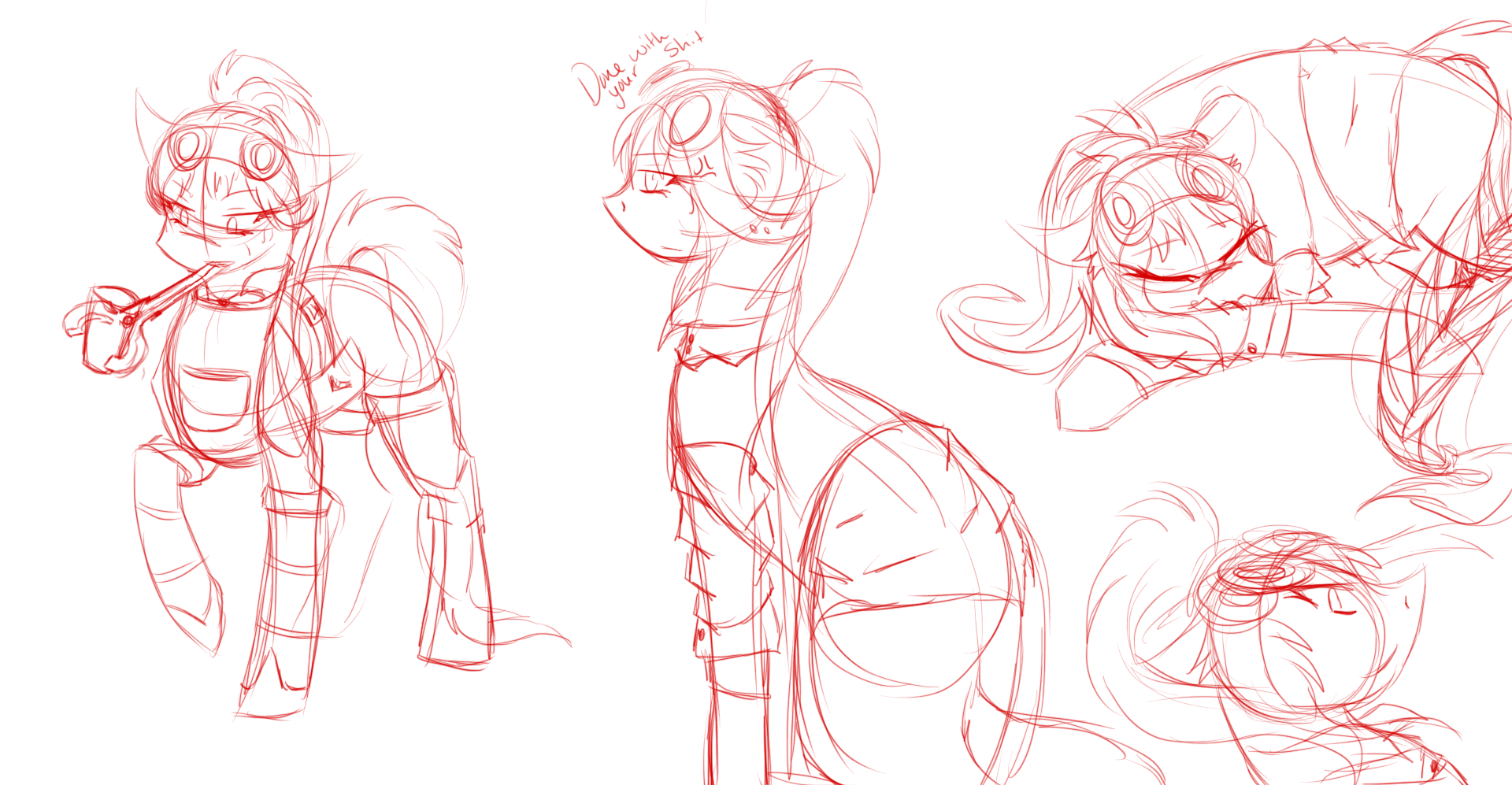 Maple Rust Sketches~ {Steampunk Pony}