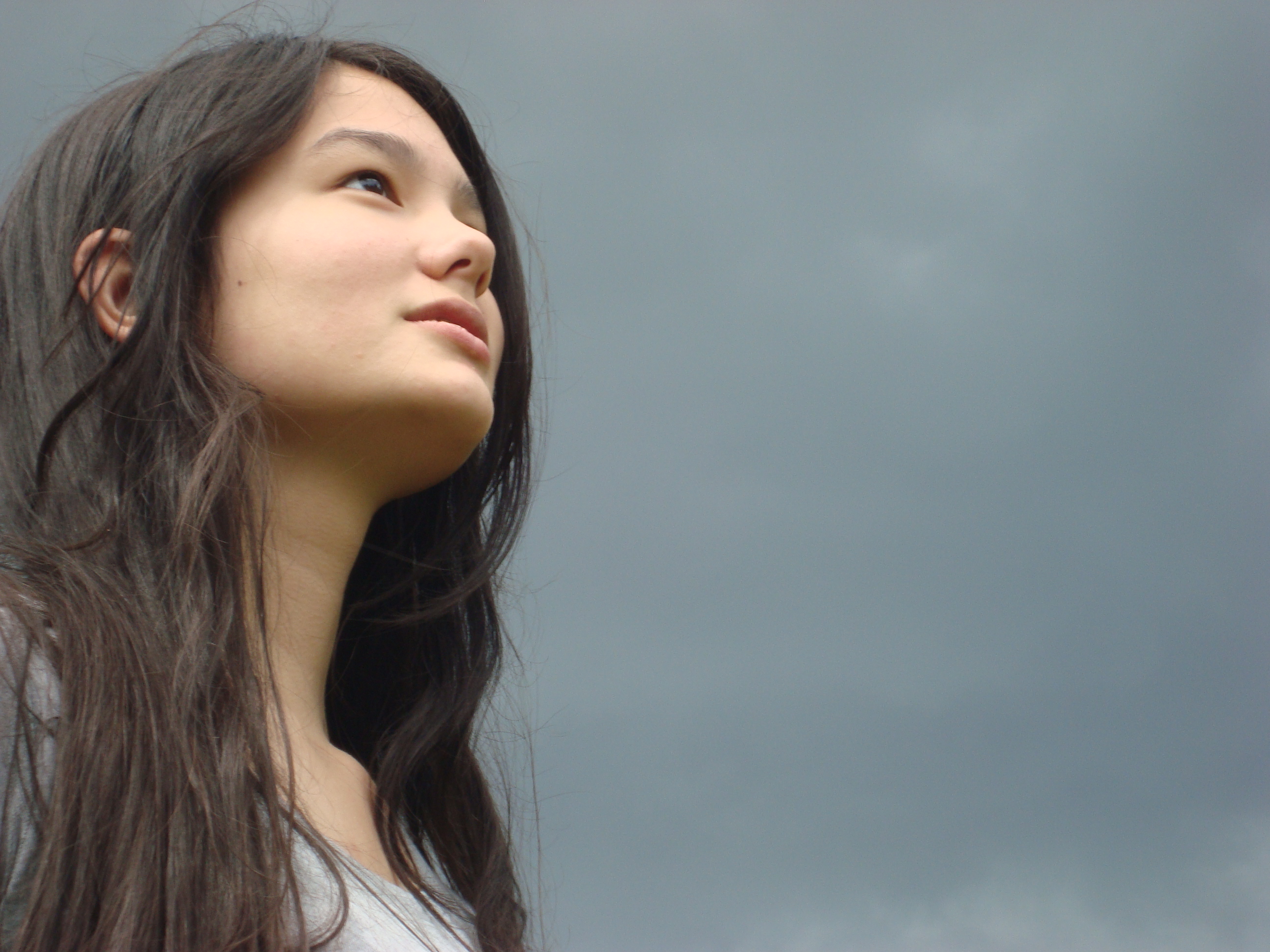 Portrait against the clouds.