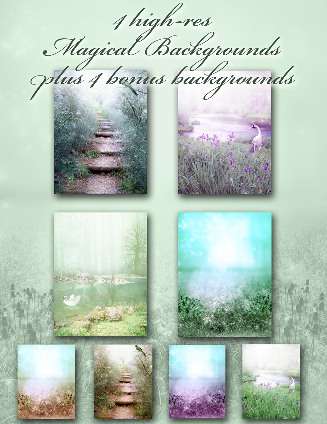 Magical Forest Background Pack