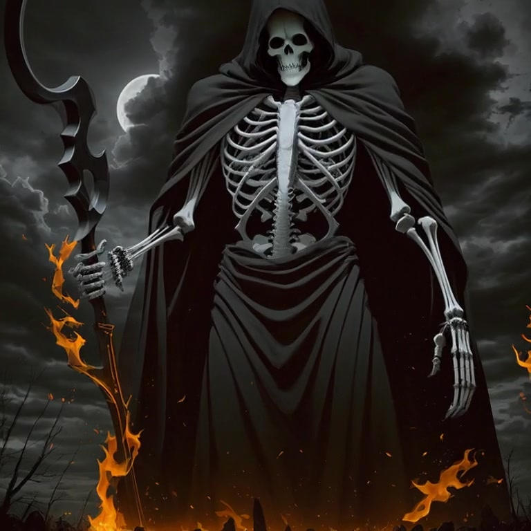 Imposing figure of the Grim Reaper shrouded in obs by DeviousToc on  DeviantArt
