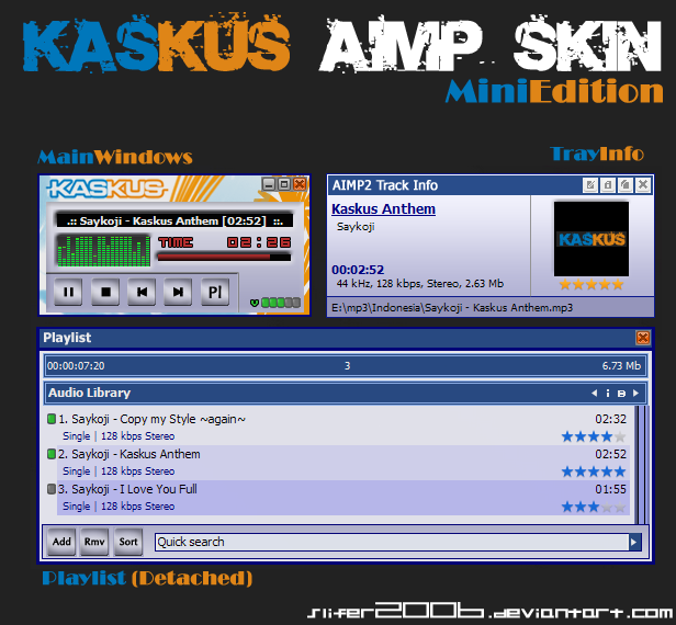 Kaskus AIMP Skin MiniEdition